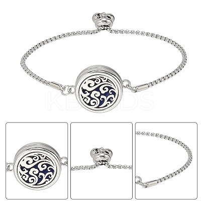 1Pc Stainless Steel Open Cuff Bangles BJEW-SC0001-55A-1