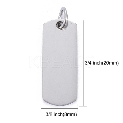 Anti-Tarnish 304 Stainless Steel Pendants STAS-I311-30P-1