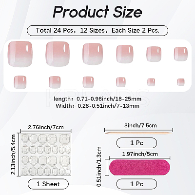 1 Bag ABS Plastic Full Cover Press On False Nails MRMJ-CP0001-55-1