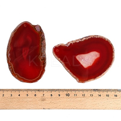 Dyed & Heated Natural Agate Slice Big Pendants GG-CBAAF67-02G-1