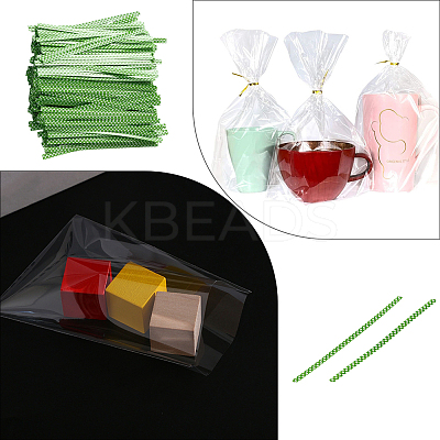 500Pcs Polka Dot PET Plastic Wire Twist Ties FIND-WH20005-40D-1