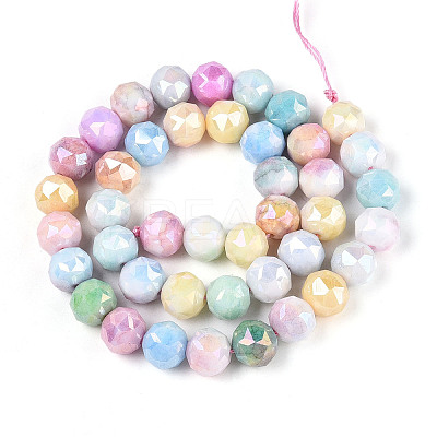 Anti-Tarnish Electroplate Glass Beads Strands X-GLAA-N010-10mm-02-1