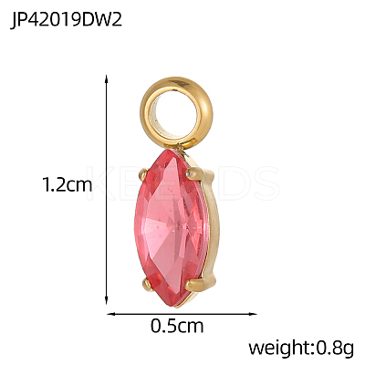 304 Stainless Steel Rhinestone Charms STAS-OY003-89G-1