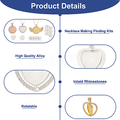 DIY Pendant Necklace Making Finding Kits DIY-FW0001-29-1
