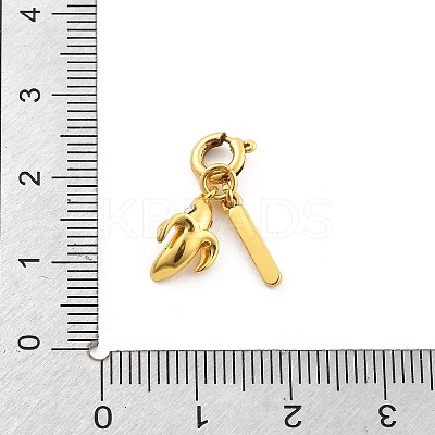 Brass Rhinestone Fruits Pendant Decoration LS-HJEW-P020-01G-G-1
