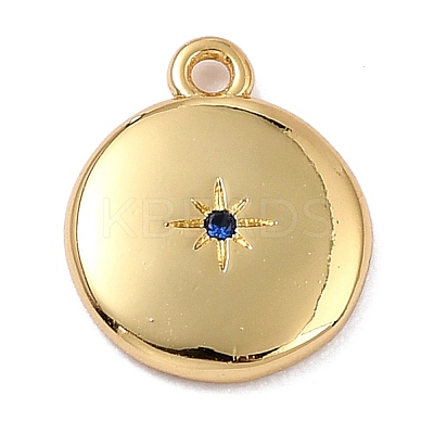 Brass Micro Pave Cubic Zirconia Charms ZIRC-I054-13G-05-1