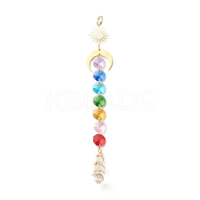 Sun Catcher Pendant Decorations HJEW-JM00670-1