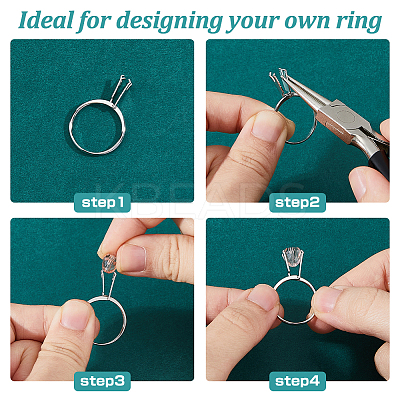 Aluminium Alloy Finger Ring Components FIND-DC0006-70P-1