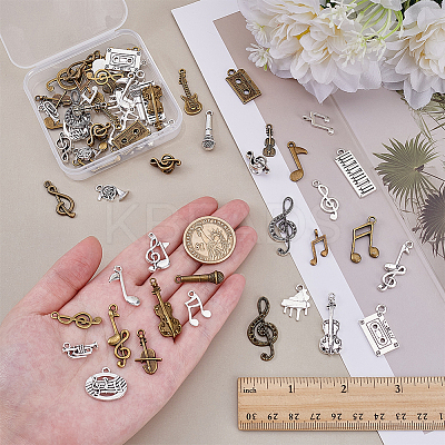 60Pcs 30 Styles Tibetan Style Alloy Pendants FIND-WR0012-37-1