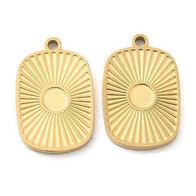 Ion Plating(IP) 316L Surgical Stainless Steel Pendant Cabochon Settings STAS-F302-05G-1