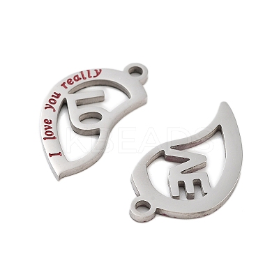 Non-Tarnish 304 Stainless Steel Split Pendants STAS-Z078-28P-1