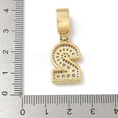 Brass Clear Cubic Zirconia European Dangle Charms LS-KK-R003-01G-02-1
