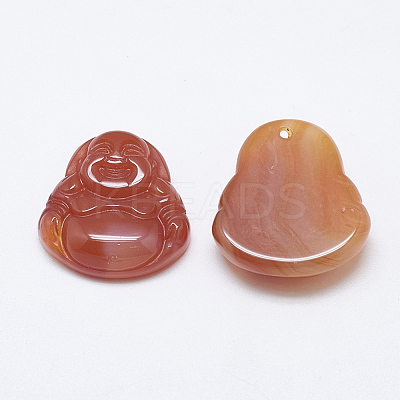 Natural Carnelian/Red Agate Pendants G-T122-15B-03-1