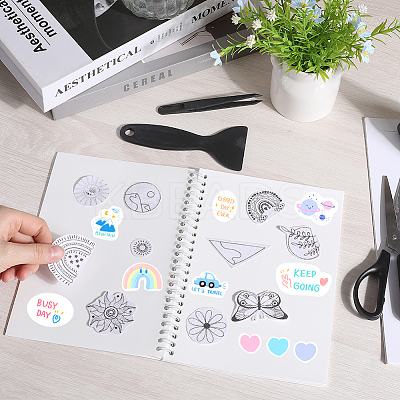 Sticker Collecting Loose-leaf A5 Spiral Bound Notebook AJEW-CP0007-84E-1
