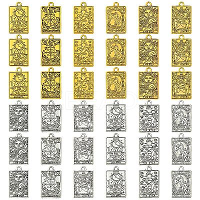 18Pcs 6 Styles Zinc Tibetan Style Alloy Pendants FIND-YW0004-70A-1