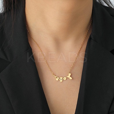 304 Stainless Steel Pendant Necklaces LS-NJEW-H010-01G-1