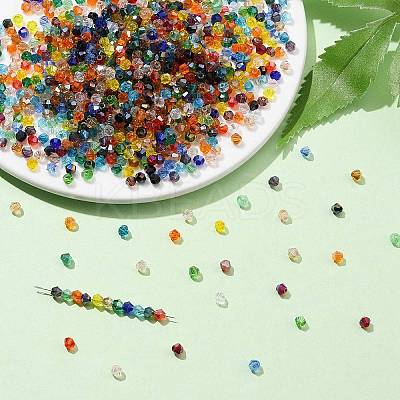 3600Pcs 24 Colors Transparent Electroplate Glass Beads GLAA-YW0003-34-1