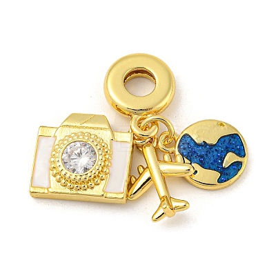 Rack Plating Brass Enamel European Dangle Charms LS-KK-R153-13G-1