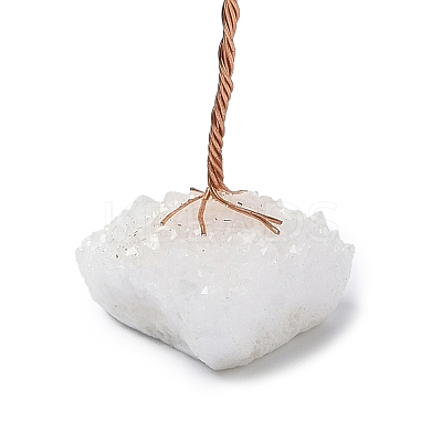 Natural Quartz Crystal Chips Tree of Life Decorations DJEW-P022-01A-03-1