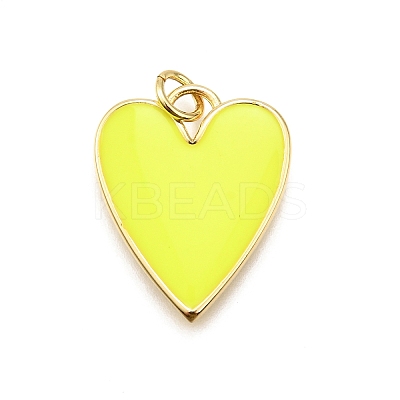 Brass Enamel Pendants KK-K401-14G-1