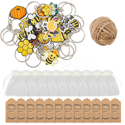 Bees Theme Keychain Favors Set DIY-FH0005-33-1