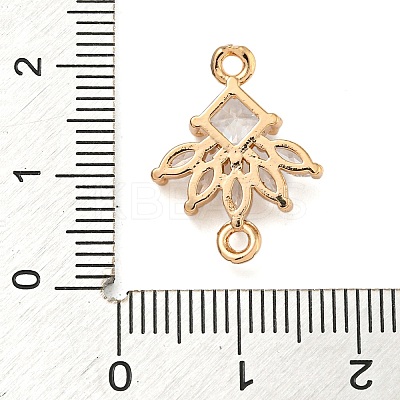 Brass Pave Clear Cubic Zirconia Connector Charms LS-ZIRC-U004-02G-01-1