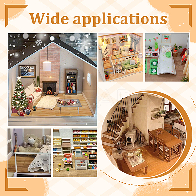 40Pcs 2 Sets Mini Wood Floor Sticker DIY-GA0008-39-1