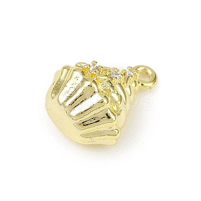 Brass Pave Clear Cubic Zirconia Pendants LS-KK-L238-07G-1