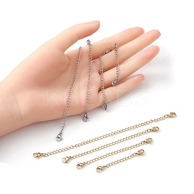 8 Strands 8 Styles 304 Stainless Steel Chain Extender STAS-YW0001-12-1