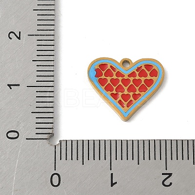 304 Stainless Steel Enamel Charms STAS-P388-19H-G-1