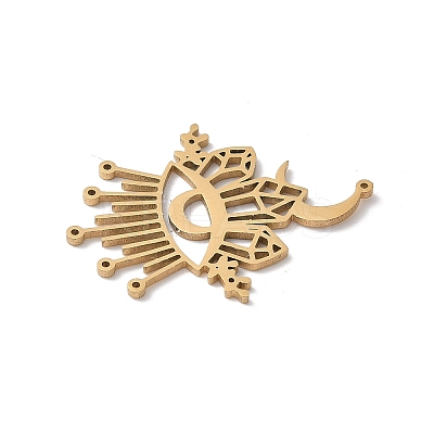 201 Stainless Steel Filigree Pendants STAS-K298-12G-1