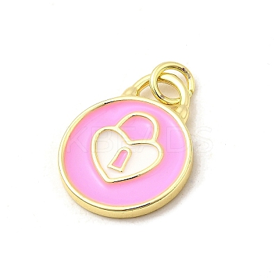 Brass Enamel Pendants KK-I378-04G-1