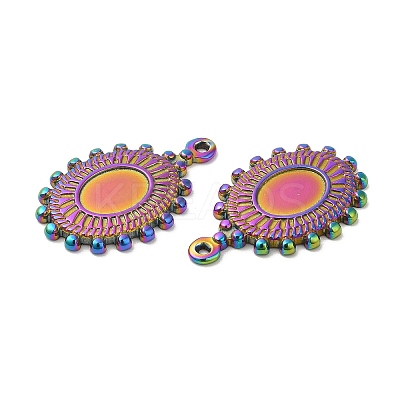 304 Stainless Steel Pendant Cabochon Settings STAS-H214-11RC-1