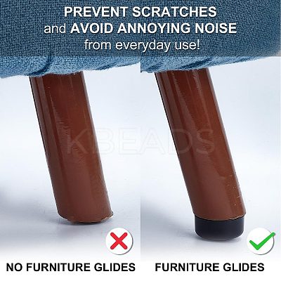 25Pcs 5 Style Plastic Furniture Glide AJEW-GF0006-12-1
