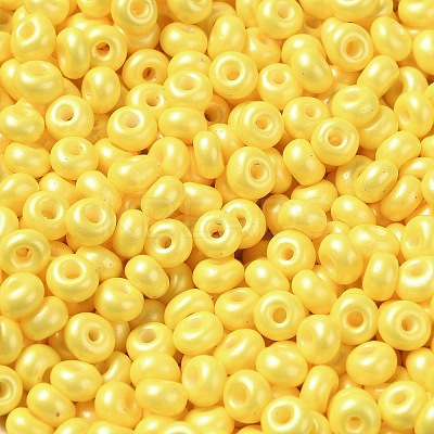 Baking Paint Luster Glass Seed Beads SEED-B001-04A-06-1