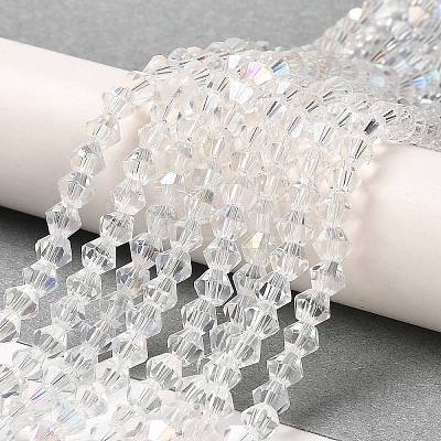 Transparent Electroplate Glass Beads Strands EGLA-A039-T3mm-B13-1