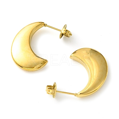 Ion Plating(IP) 304 Stainless Steel Stud Earrings EJEW-Z038-06G-1
