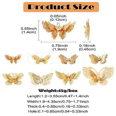 16Pcs 8 Styles Brass Pendants KK-CJ0002-58-1