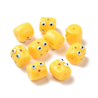 Halloween Opaque Resin Beads RESI-E023-01E-1