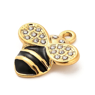 304 Stainless Steel Crystal Rhinestone Pendants STAS-P385-08G-A-1