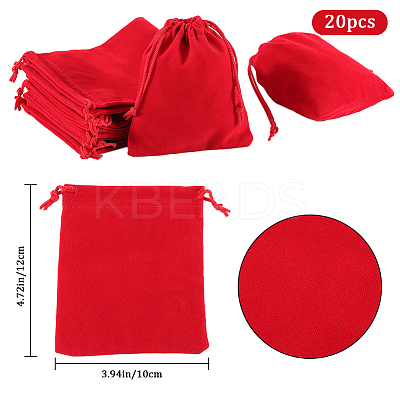 Rectangle Velvet Drawstring Pouches TP-BBC0001-06C-1