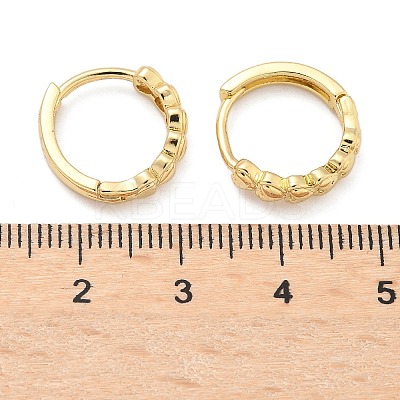 Heart Brass Hoop Earrings EJEW-Z102-07G-1