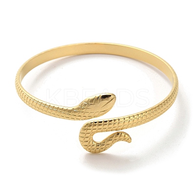 Golden 304 Stainless Steel Cuff Bangle for Women BJEW-C050-02B-G-1