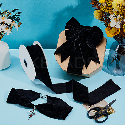 Velvet Spandex Ribbon OCOR-WH0082-467H-1