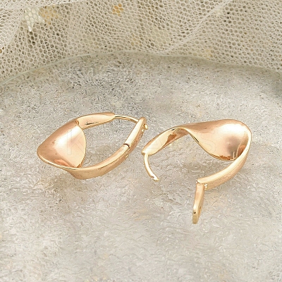 Rack Plating Brass Clear Cubic Zirconia Hoop Earrings EJEW-M090-01G-03-1