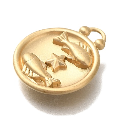 PVD Vacuum Plating 304 Stainless Steel Pendants STAS-S148-30G-12-1