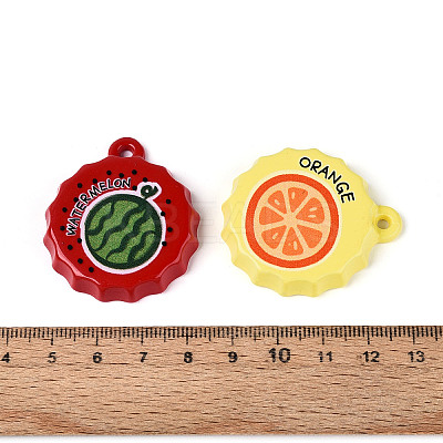 Printed Opaque Acrylic Pendants MACR-N018-12-1