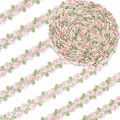 7.5 Yards Flower Polyester Lace Ribbon OCOR-AR0001-62B-1