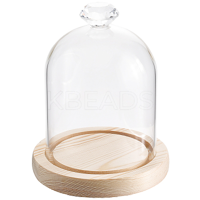 1Pc Glass Dome Cover AJEW-SC0002-61B-1