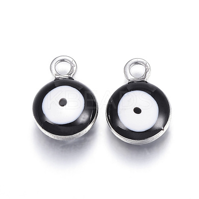 304 Stainless Steel Enamel Charms X-STAS-G122-24D-1